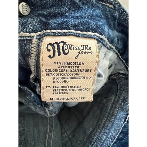 Miss Me Irene Capri Jeans Distressed Destroyed Flap Pocket sz 27 - Picture 8 of 16